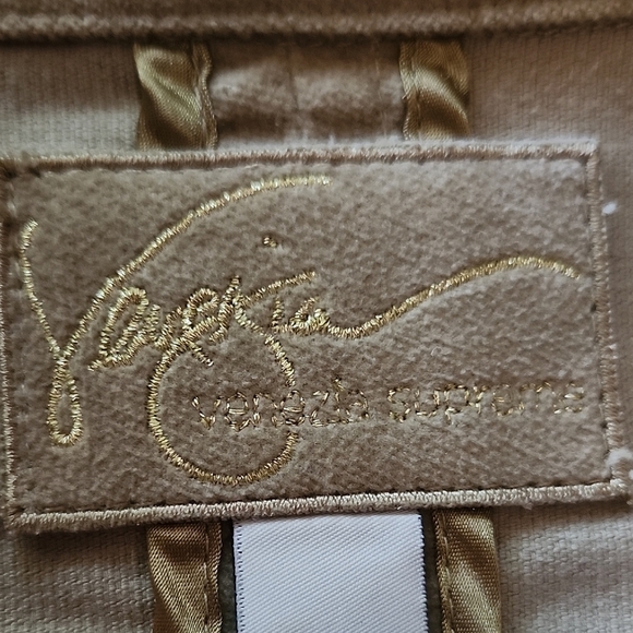 Vangie Signature Corduroy Blazer Jacket Size 22/24 | Tan Fuzzy Lined Western Y2K - Picture 6 of 7